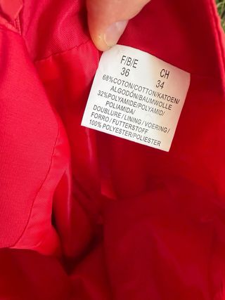 Falda midi roja talla 36