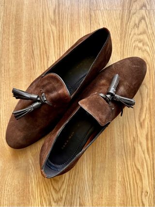 Mocasines con borlas Zara marrones