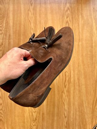 Mocasines con borlas Zara marrones