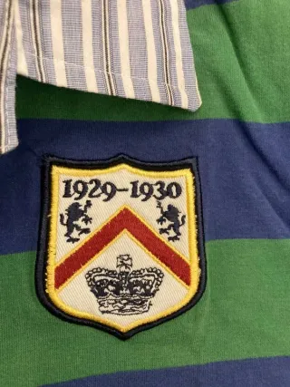 Polo Cricket Club righe blu/verdi M