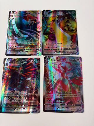 Lote 4 Cartas Pokémon VMAX Metal