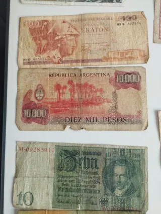 Colección de billetes antiguos