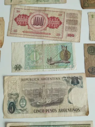 Colección de billetes antiguos
