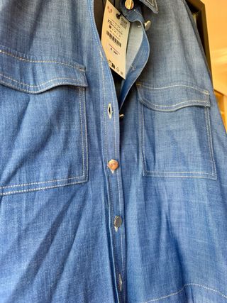 Camisa vaquera Zara azul