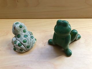 Set 2 Statue Rana Artigianali