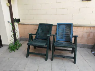 2 Sedie da Giardino Reclinabili e Pieghevoli