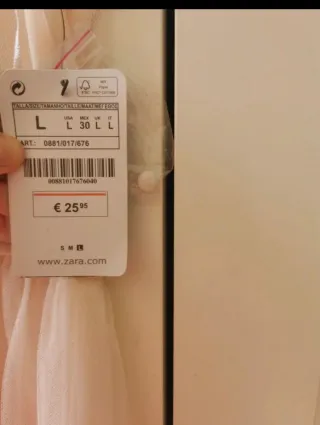 Vestido Zara rosa talla L