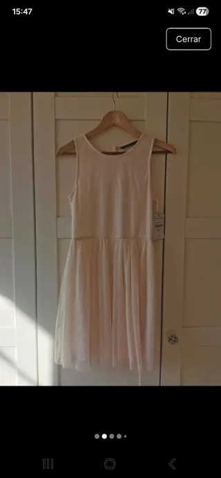 Vestido Zara rosa talla L