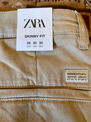 Pantalones Chinos Zara 38