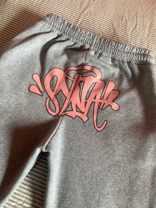 Conjunto deportivo gris y rosa talla S