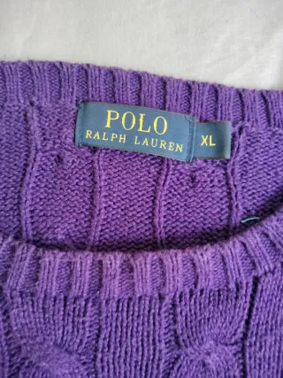 Jersey Polo Ralph Lauren Cable Knit Morado XL