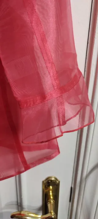 Chaqueta fiesta organza coral