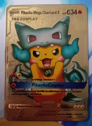 Cartas Pokémon de Metal: Pikachu, Charizard V, Pik