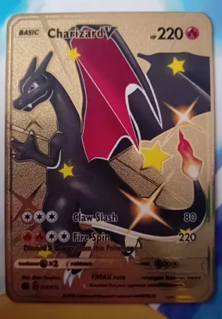 Cartas Pokémon de Metal: Pikachu, Charizard V, Pik