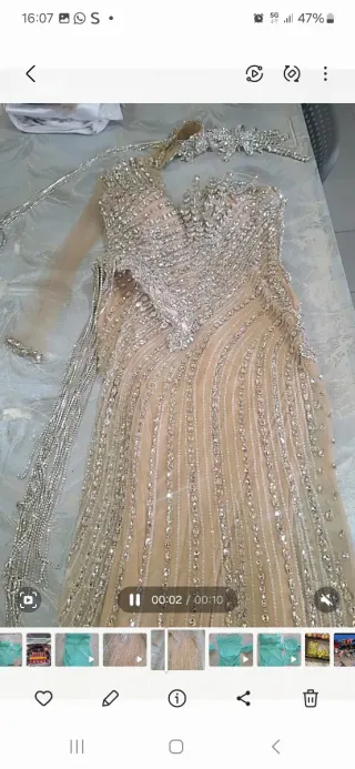 Vestido de fiesta con pedrería