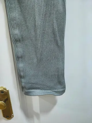 ZARA - Leggings Canalé Verde