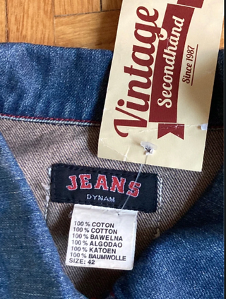 Chaqueta vaquera vintage cropped azul