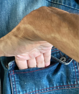 Chaqueta vaquera vintage cropped azul