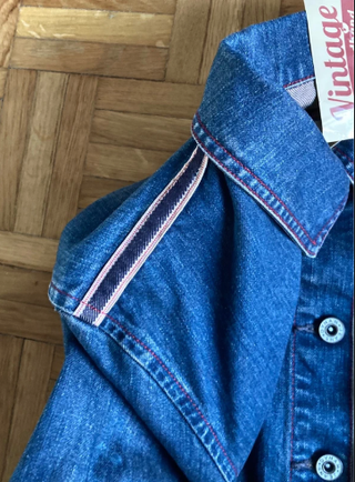 Chaqueta vaquera vintage cropped azul