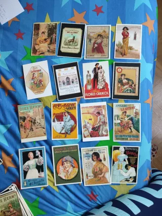 Lote de 129 postales antiguas de licores