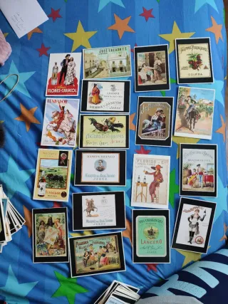 Lote de 129 postales antiguas de licores