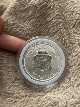 Onza de Plata Pura República del Congo