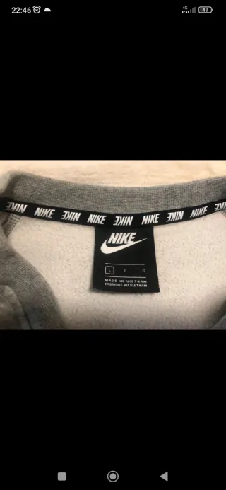 Sudadera Nike Gris y Negra