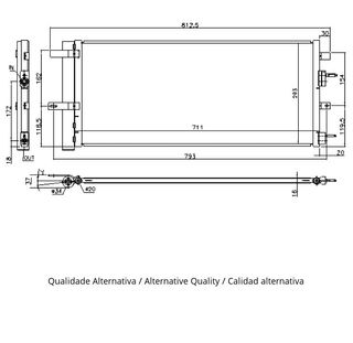 Condensador FORD Mondeo V 1.0, 1.5, 2.0, 1.5TDCi, 1.6TDCi, 2.0 TDCi, 2.0 TDCi Bi-Turbo 14- / S-Max 15- / Galaxy 15-