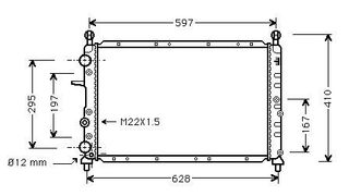 Radiador LANCIA Dedra I 2.0ie Turbo 90- // FIAT Coupé 2.0i 16v 94-96