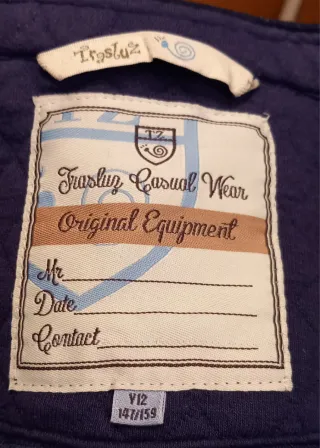 Chaqueta azul oscura niña 12 años (147/159).