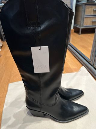 Botas altas cowboy negras