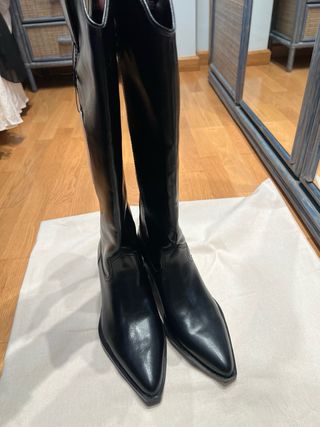 Botas altas cowboy negras