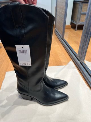 Botas altas cowboy negras