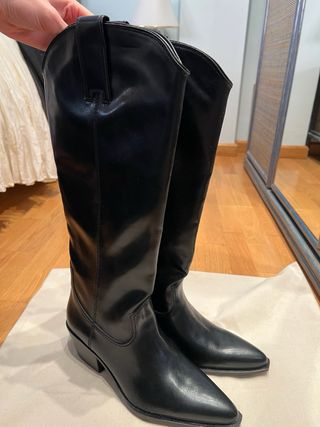 Botas altas cowboy negras