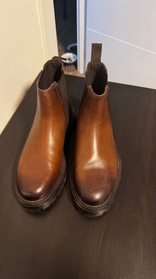 Botas Chelsea Hombre Marrones Suela Gruesa