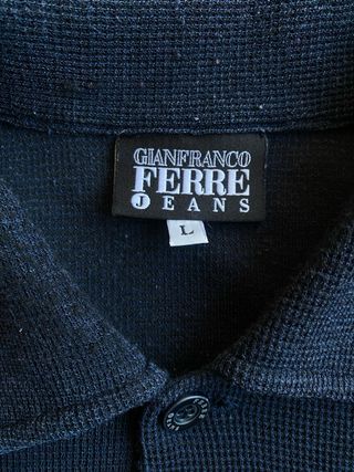 Polo Gianfranco Ferré Jeans Vintage Knit Blu M
