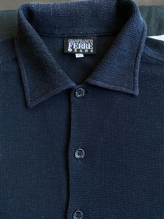 Polo Gianfranco Ferré Jeans Vintage Knit Blu M