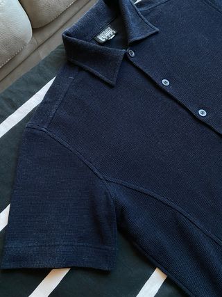 Polo Gianfranco Ferré Jeans Vintage Knit Blu M
