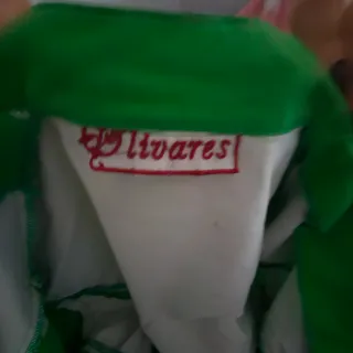 Vestido de flamenca verde y blanco