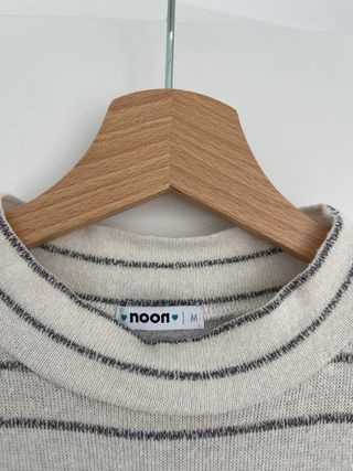 Jersey rayas beige y gris