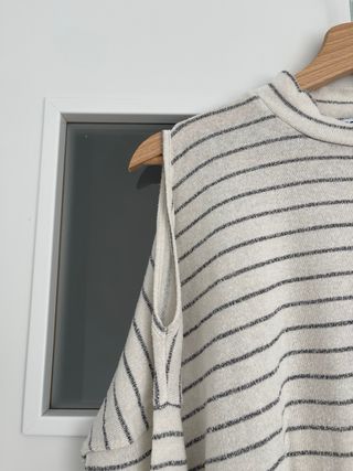 Jersey rayas beige y gris