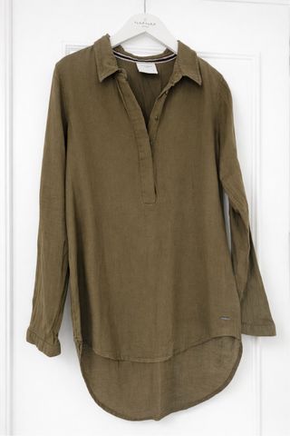 Camisa Lino Verde Oliva