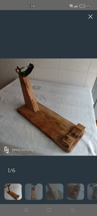 Soporte Jamonero Madera y Metal