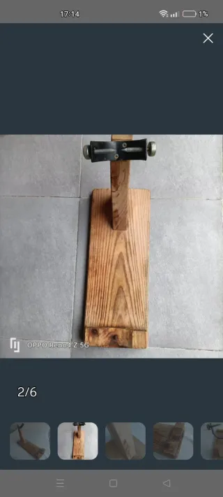 Soporte Jamonero Madera y Metal