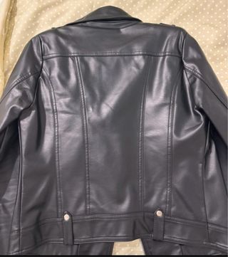 Casaca cuero sintético S29 estilo motera
