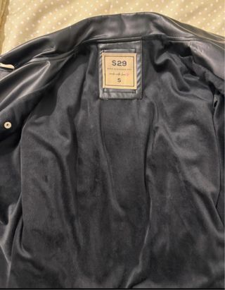 Casaca cuero sintético S29 estilo motera