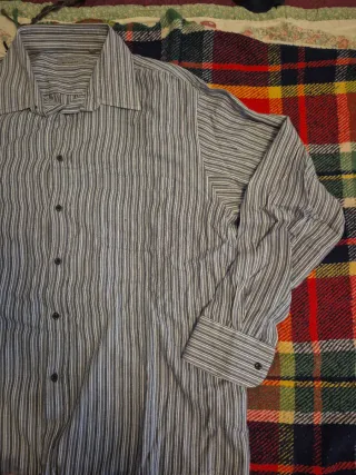Camicia uomo manica lunga rigata XXL