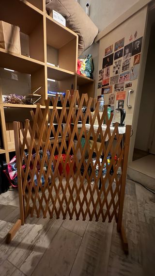 Valla extensible de madera