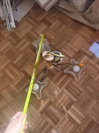 Lámpara de techo vintage madera y metal