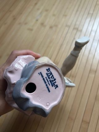 Figura bailarina porcelana rosa